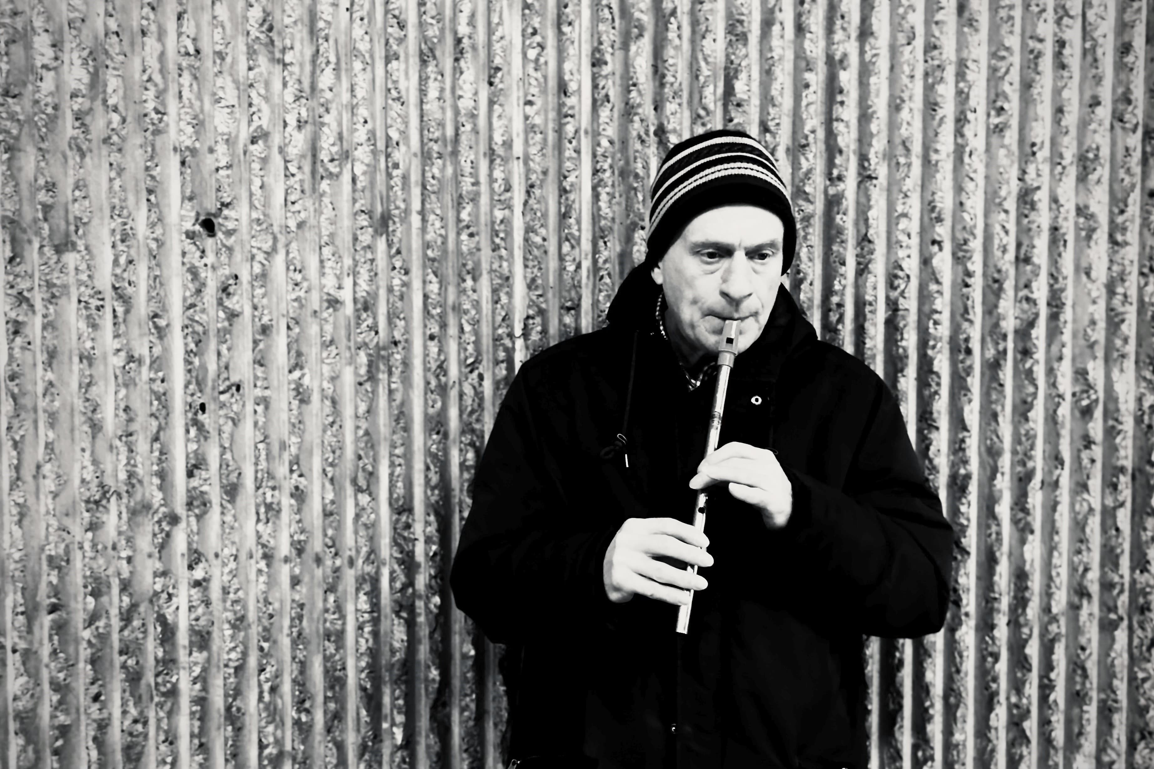A Tin Whistle Player at University