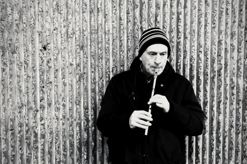 A Tin Whistle Player at University