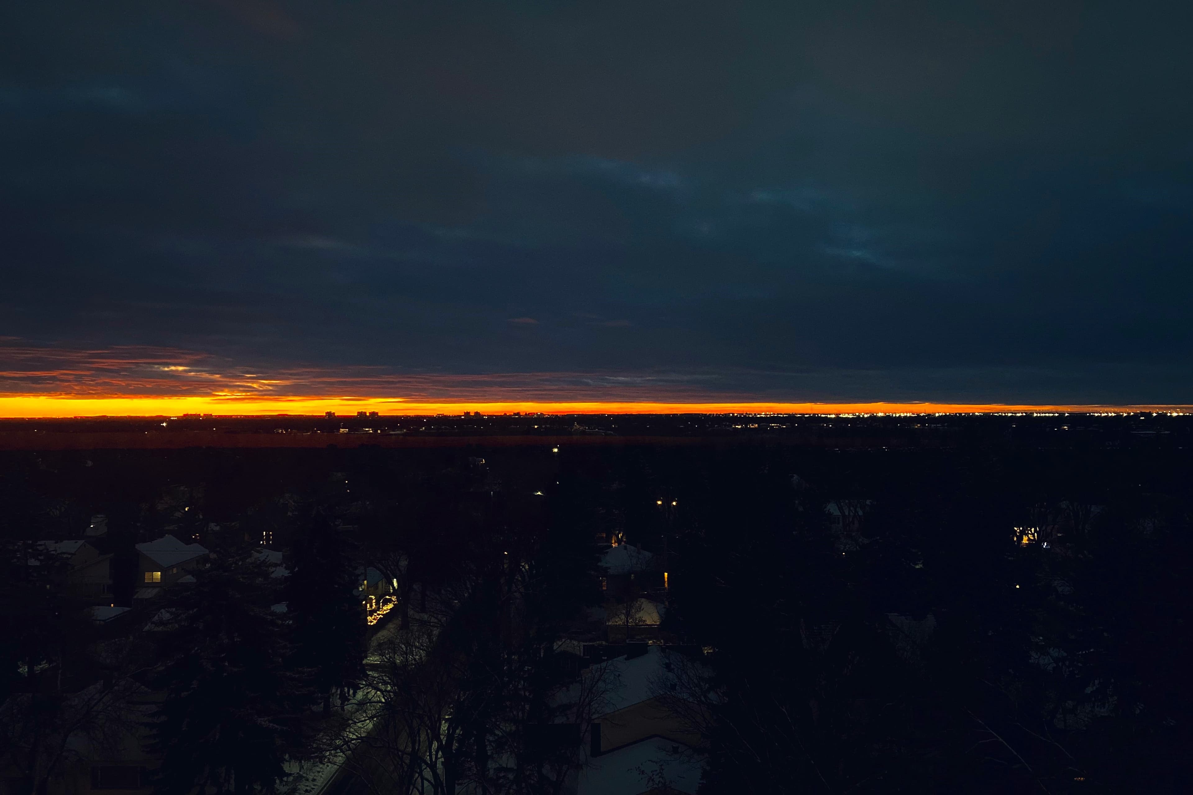 Snowy afterglow
