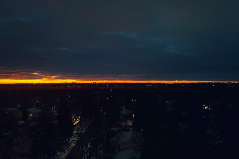 Snowy afterglow